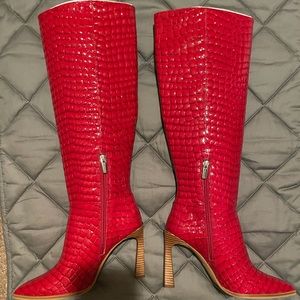 Red Knee Boots